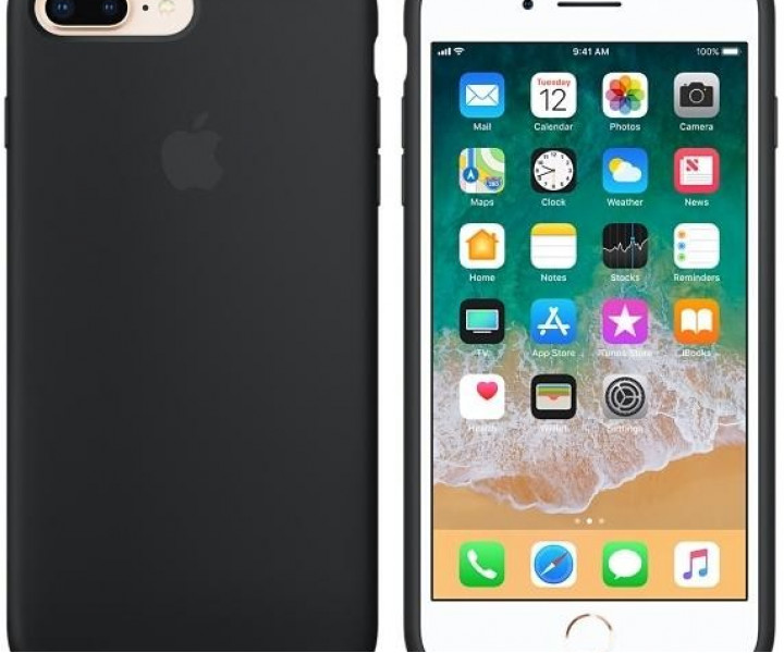 Оригінальний чохол Apple Silicone Case для iPhone 8 Plus / 7 Plus Black (MQGW2)