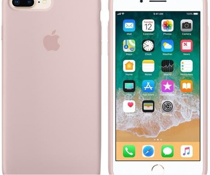 Оригінальний чохол Apple Silicone Case для iPhone 8 Plus / 7 Plus Pink Sand (MQH22)