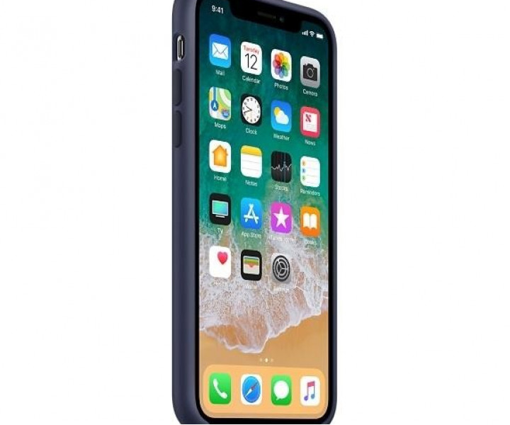 Оригінальний чохол Apple Siliсone Case для iPhone X Midnight Blue (MQT32)