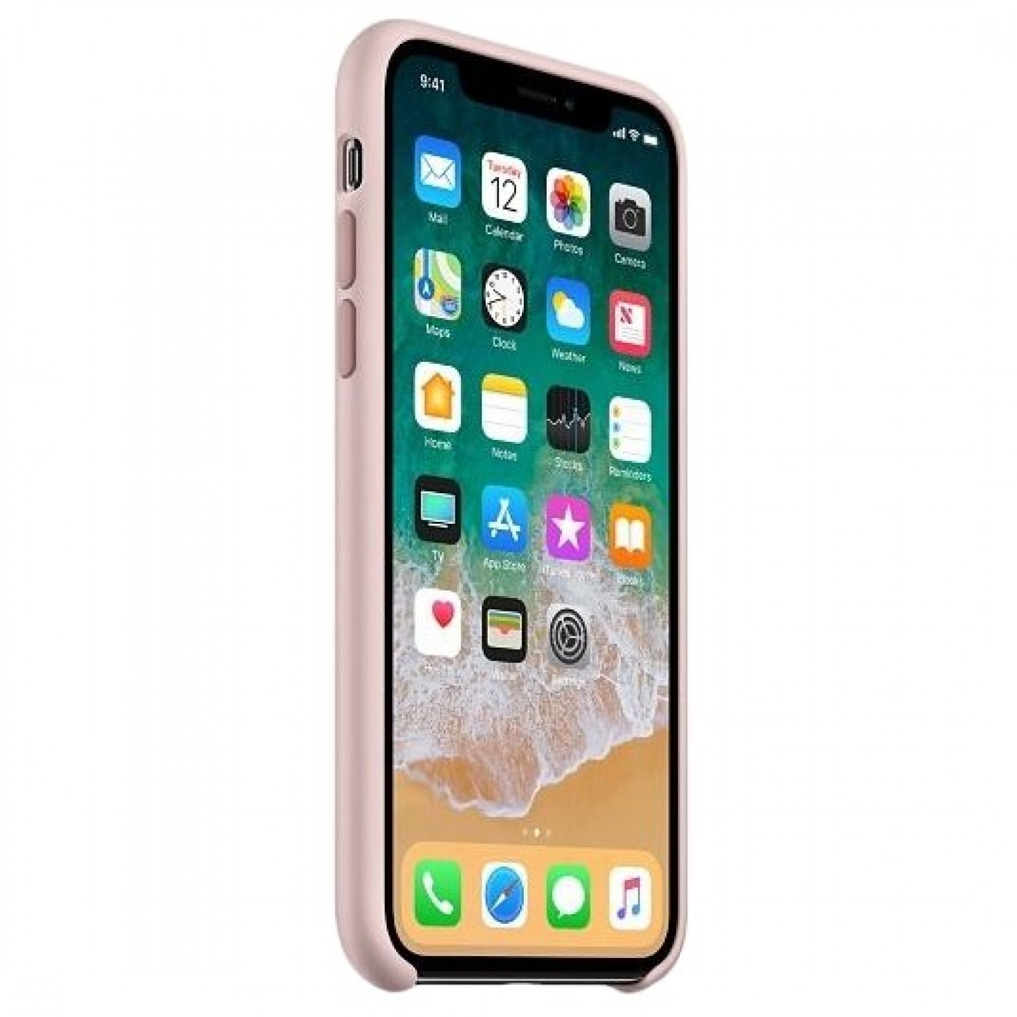 Оригінальний чохол Apple Siliсone Case для iPhone X Sand Pink (MQT62)