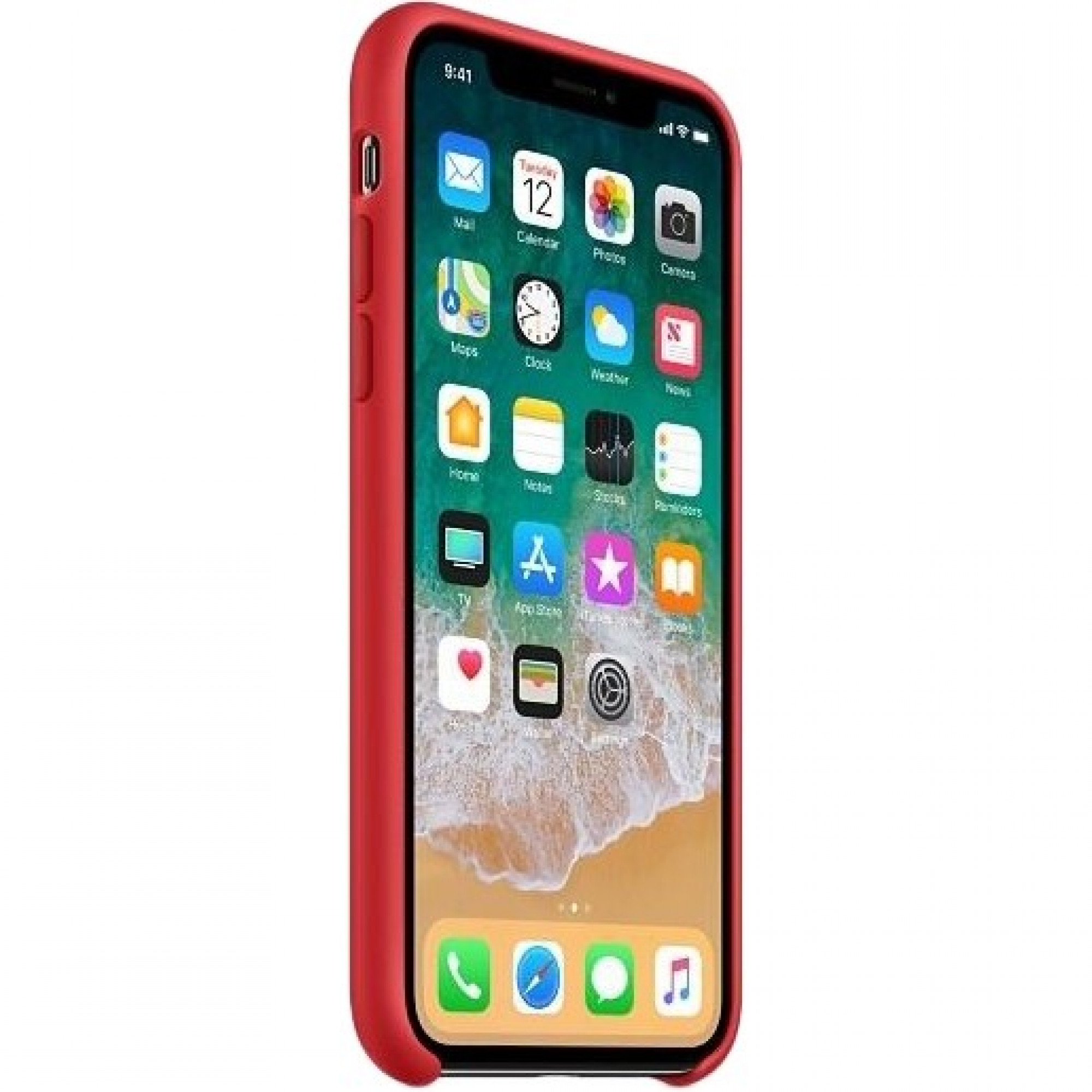 Оригінальний чохол Apple Siliсone Case для iPhone X (PRODUCT) RED (MQT52)