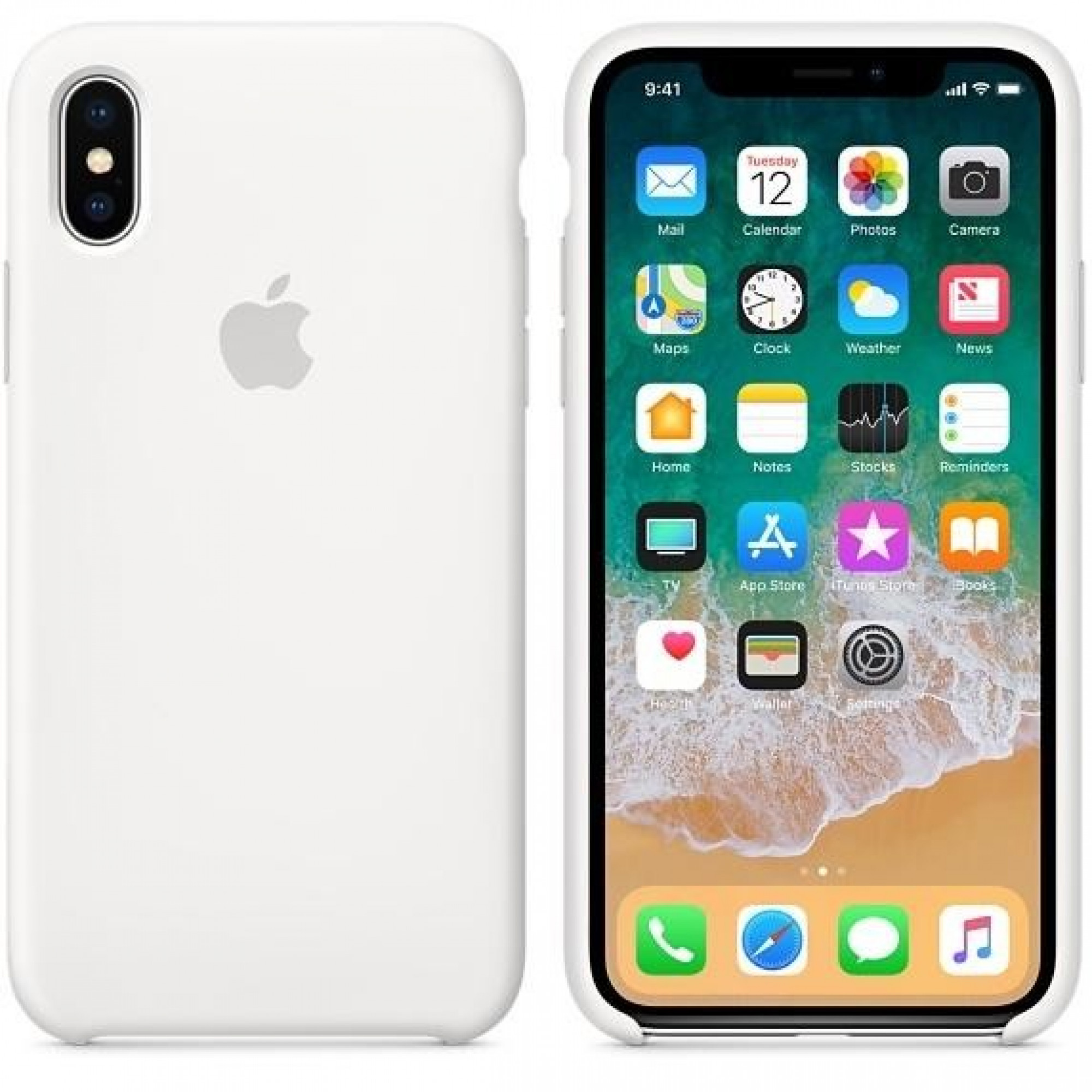 Оригінальний чохол Apple Siliсone Case для iPhone X White (MQT22)