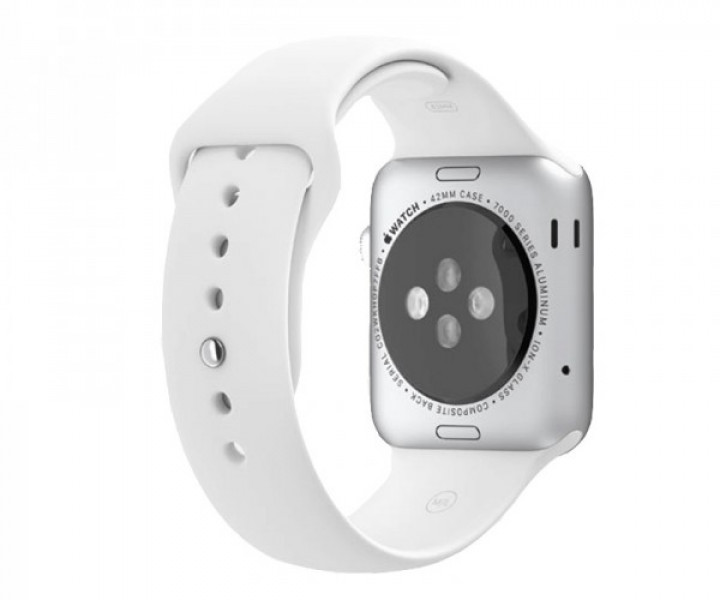 Apple Watch Series 1 38mm Silver Aluminum Case with White Sport Band (MNNG2)