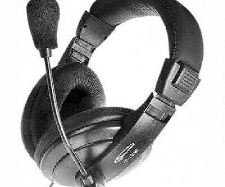 Наушники Gemix HP-750MV Black, 2 x Mini jack (3.5 мм), накладные, регулятор громкости, кабель 2.5 м