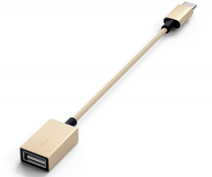 Переходник Satechi Type-C to Type-A Cabled Adapter Gold