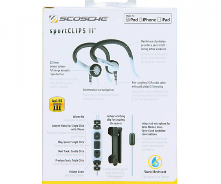 Гарнитура Scosche sportCLIPS 2 HPSC66M