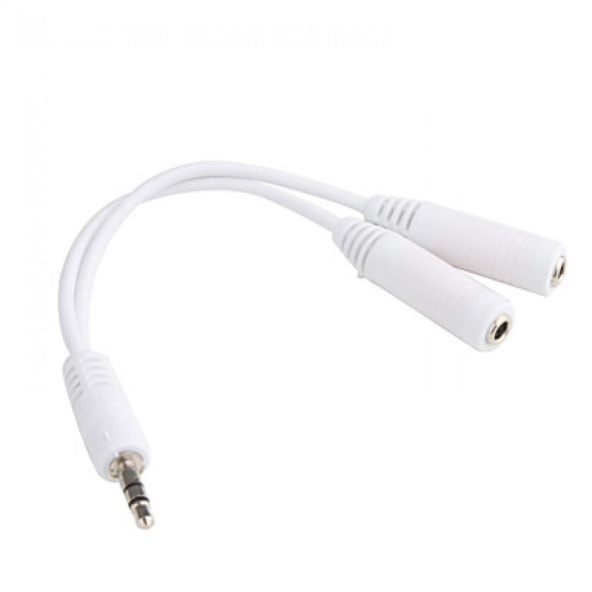 Переходник 3.5 mini jack для наушников с 2 выходами (Splitter) для Apple iPhone/iPod/iPad