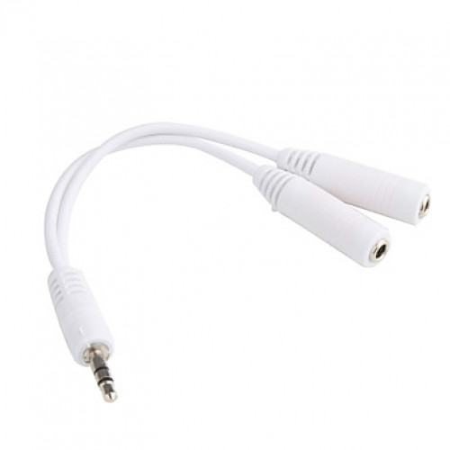 Переходник 3.5 mini jack для наушников с 2 выходами (Splitter) для Apple iPhone/iPod/iPad