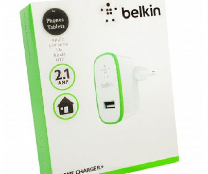СЗУ Belkin 2.1A 1USB cable Big White