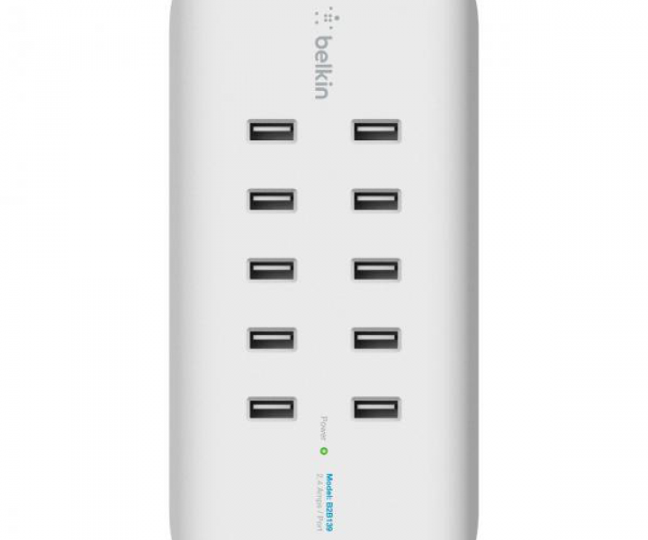 Зарядная станция BELKIN RockStar 10 PORT USB-A CHARGER 2.4A 120W (B2B139vf)