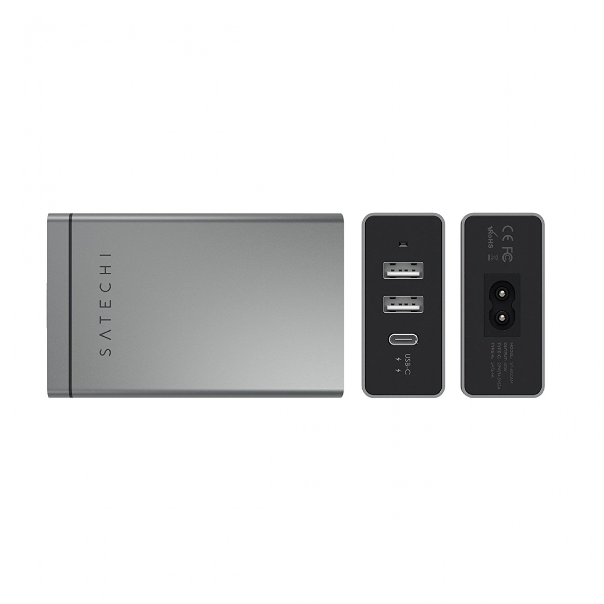 Сетевое з/у Satechi USB-C 40W Travel Charger Space Gray