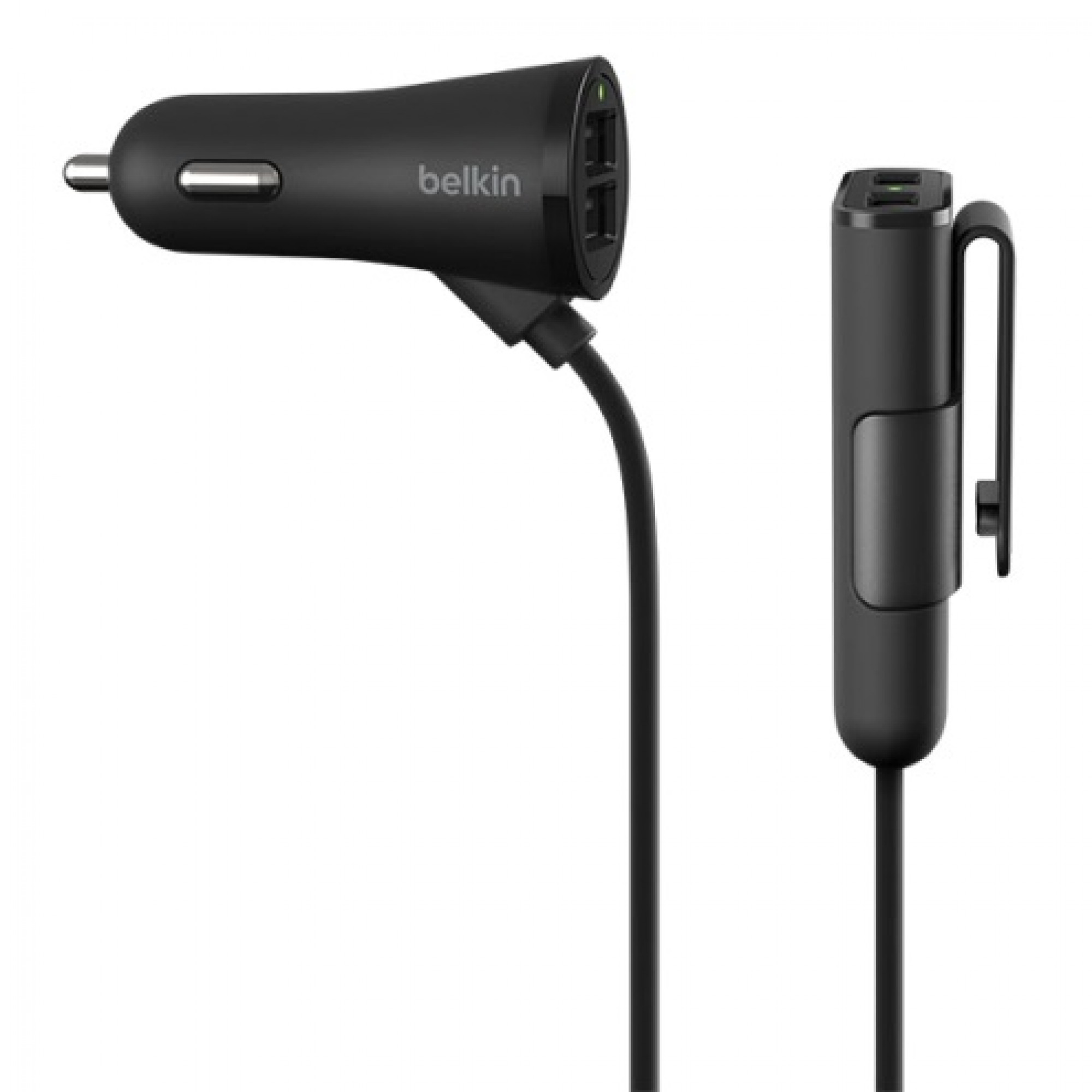 Автомобильное ЗУ Belkin Road Rockstar USB Charger (2 USB x 2.4Amp 2 USB x 1.2Amp), Чорный F8M935bt