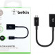 Адаптер USB 2.0 (AF/microB) OTG Belkin 0.12м, Black/Чорний F2CU014btBLK