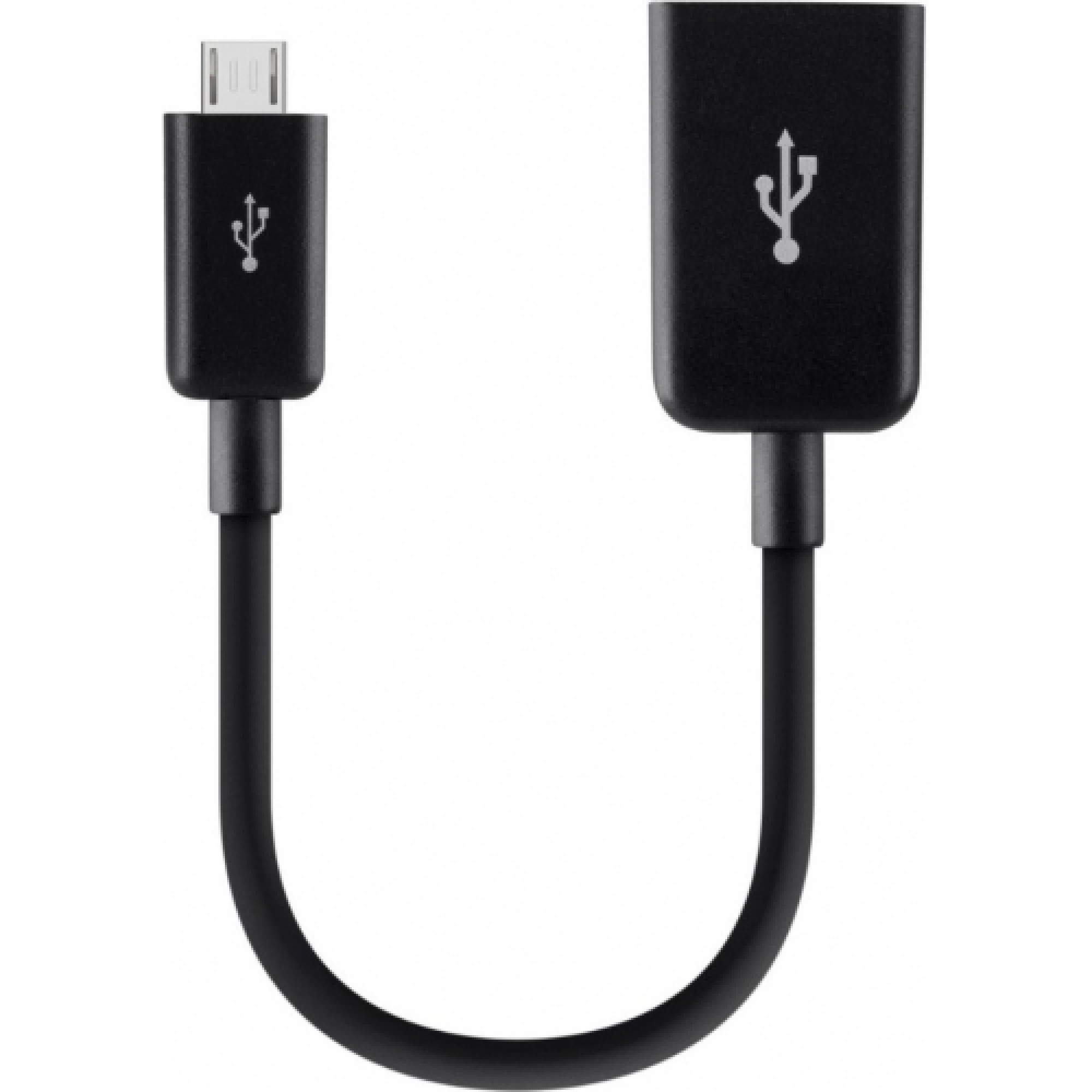 Адаптер USB 2.0 (AF/microB) OTG Belkin 0.12м, Black/Чорний F2CU014btBLK