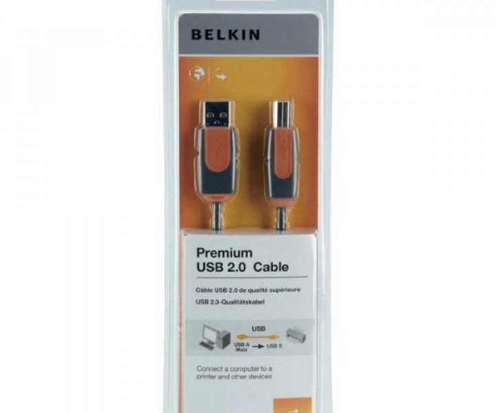 Кабель BELKIN USB 2.0 (AM/BM) DSTP, 1.8 M,Pro Series CU1000cp1.8M-P