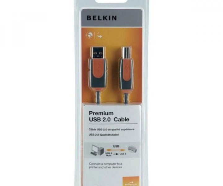 Кабель BELKIN USB 2.0 (AM / BM) DSTP, 3M, Pro Series CU1000cp3M