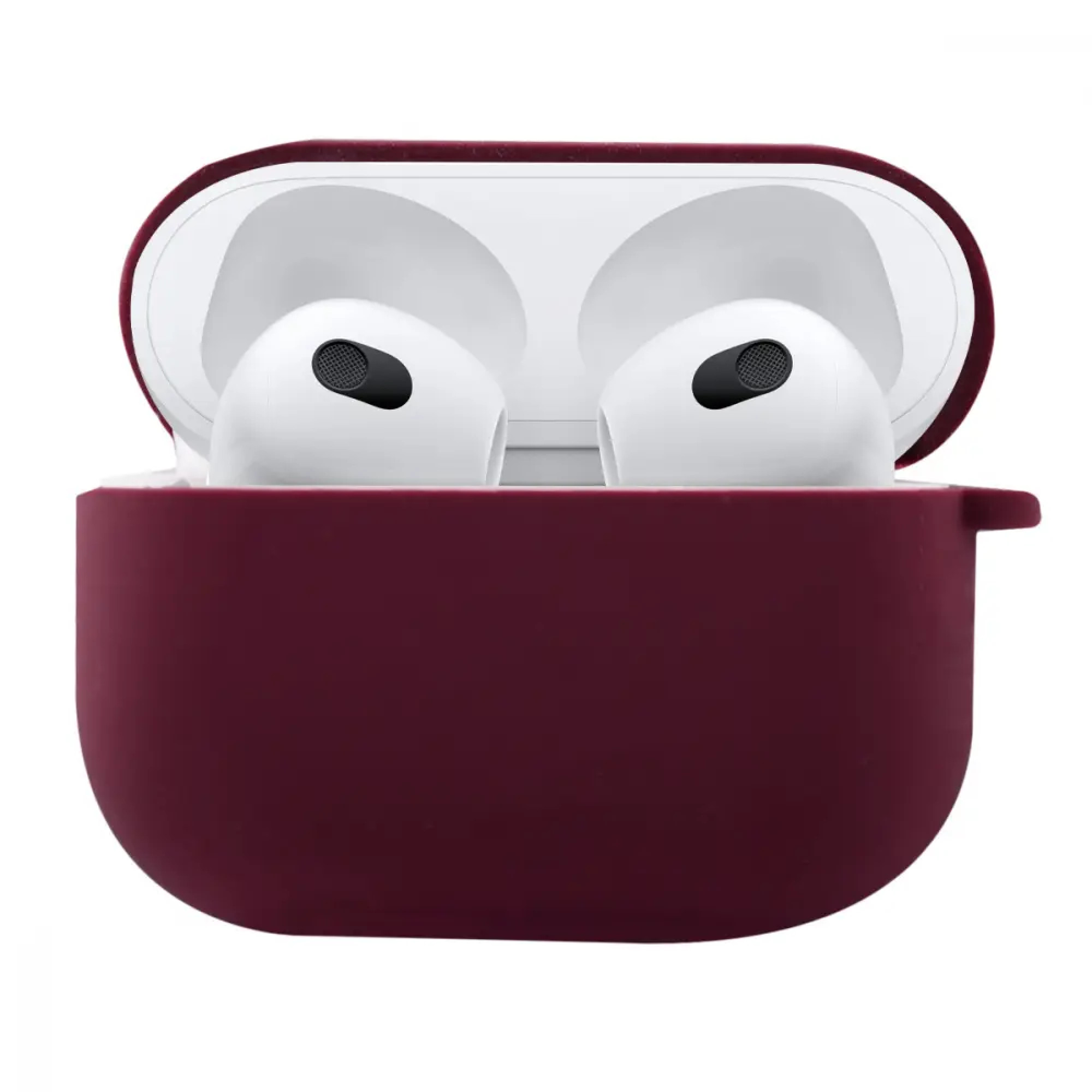 Чехол AirPods 3 Logo Silicone Case\Microfiber Marsala