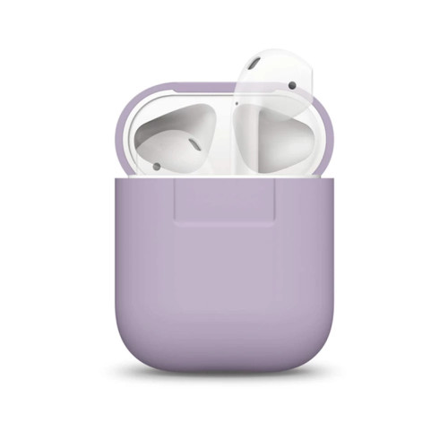 Чехол для AirPods Silicone case Full /lavander gray/