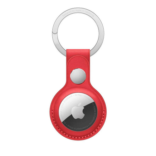 Чохол для поискового брелка Apple AirTag Leather Key Ring - (PRODUCT) RED (MK103)