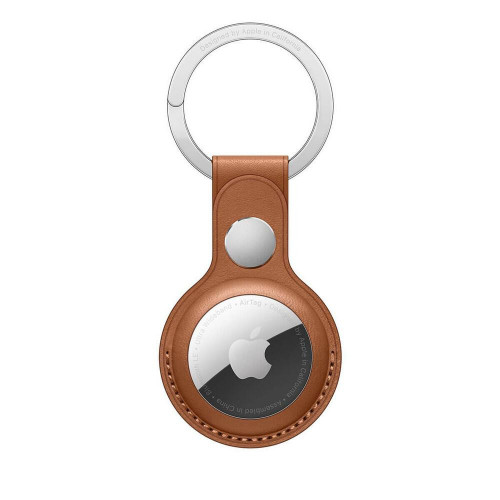 Чохол для поискового брелка Apple AirTag Leather Key Ring - Saddle Brown (MX4M2)