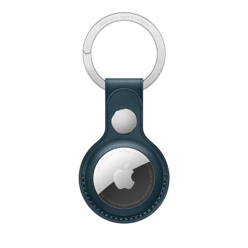 Чохол для поискового брелка Apple AirTag Leather Key Ring - Baltic Blue (MHJ23)