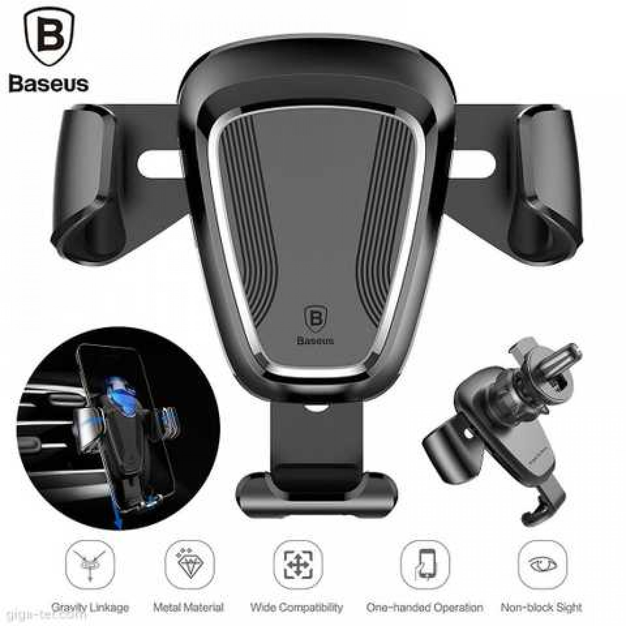 Автодержатель Baseus Gravity Car Mount Black (SUYL-01)