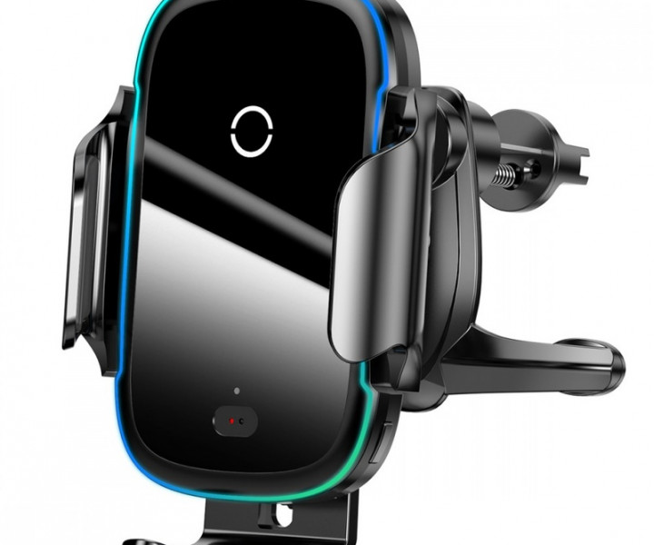 Автодержатель Baseus Light Electric 15W Wireless Charger Black (WXHW03-01)