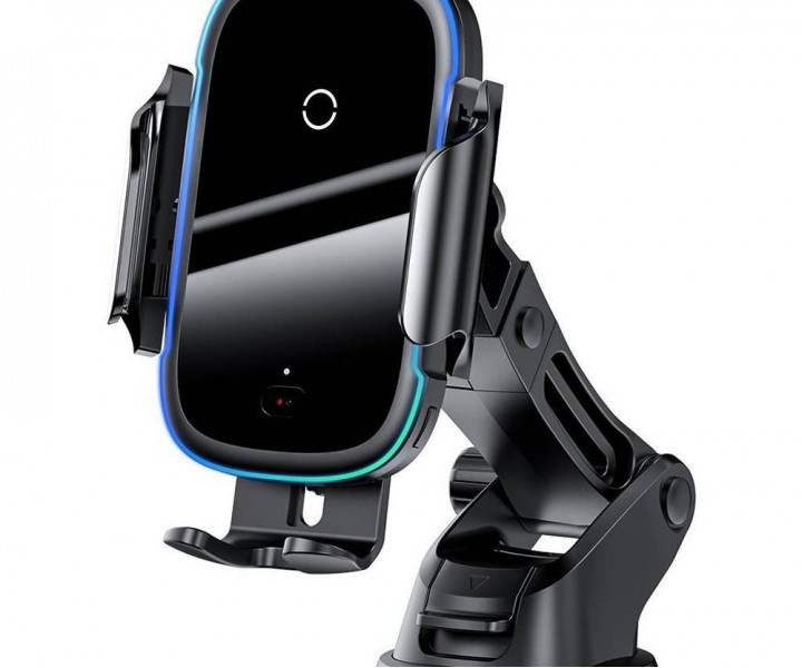Автодержатель Baseus Light Electric 15W Wireless Charger Black (WXHW03-01)