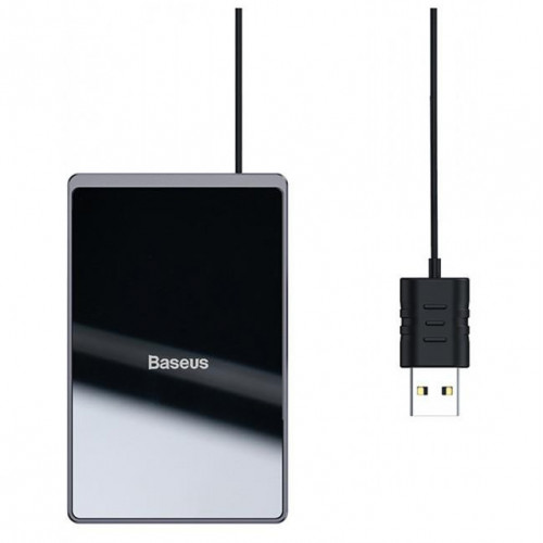 Беспроводное зарядное устройство Wireless Charger Baseus Card Ultra-Thin 15W with USB cable 1m Black (WX01B-01)