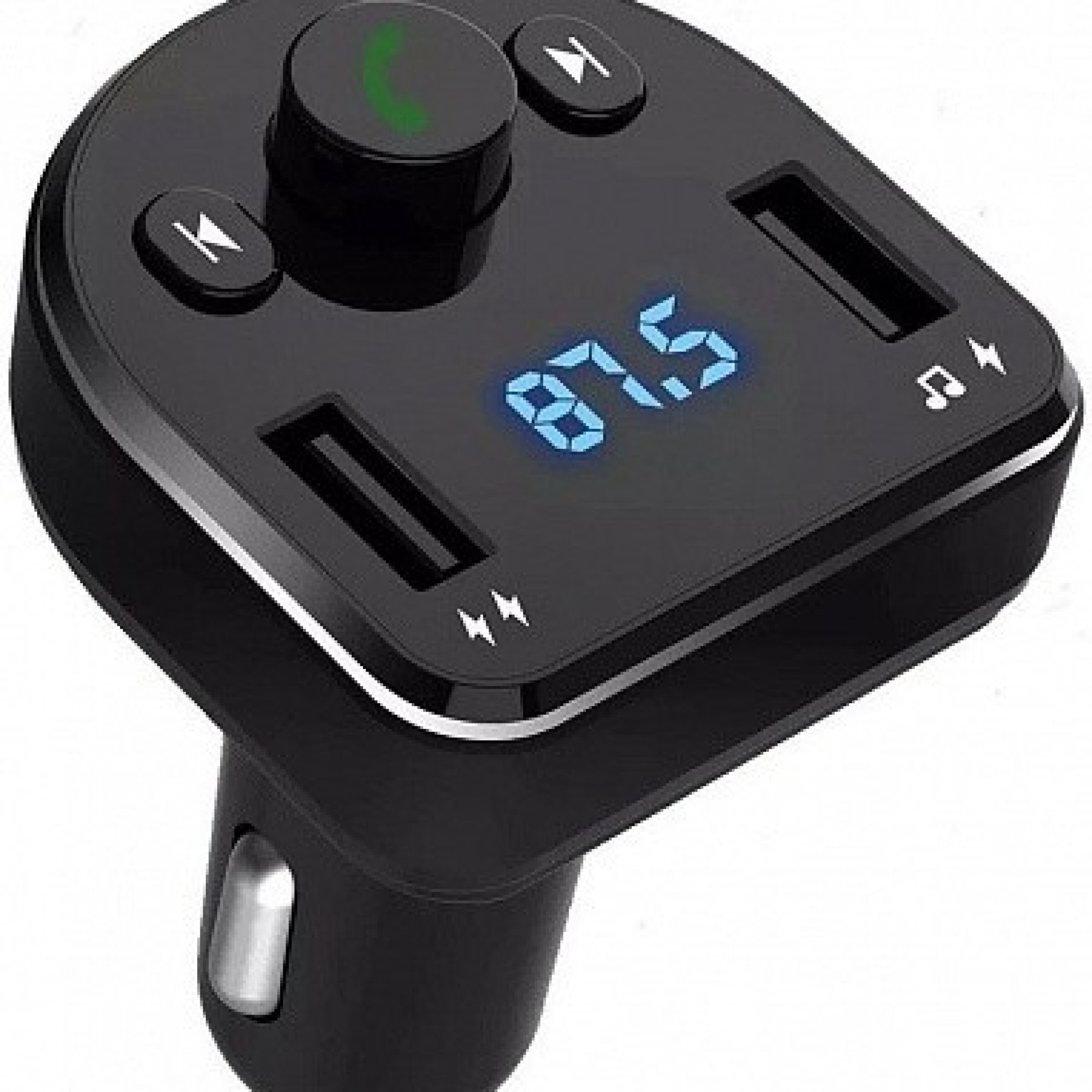 Автомобильное ЗУ FM трансмитер XO BCC-01 3.1A/2 USB Black