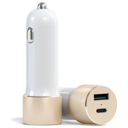  Автомобильное з/у Satechi USB Car Charger with Type C Gold