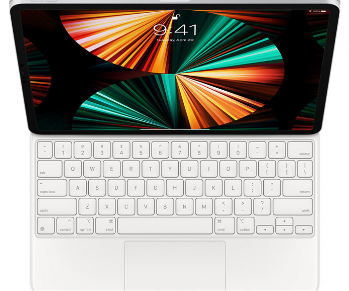 Чохол-клавиатура для планшета Apple Magic Keyboard for iPad Pro 12.9‑inch (5th generation) - Russian - White (MJQL3)