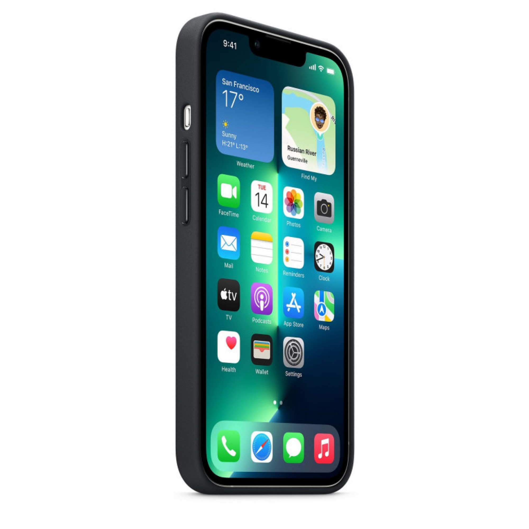 Чохол для смартфона iPhone 13 Pro Max Leather Case with MagSafe - Midnight (MM1R3)