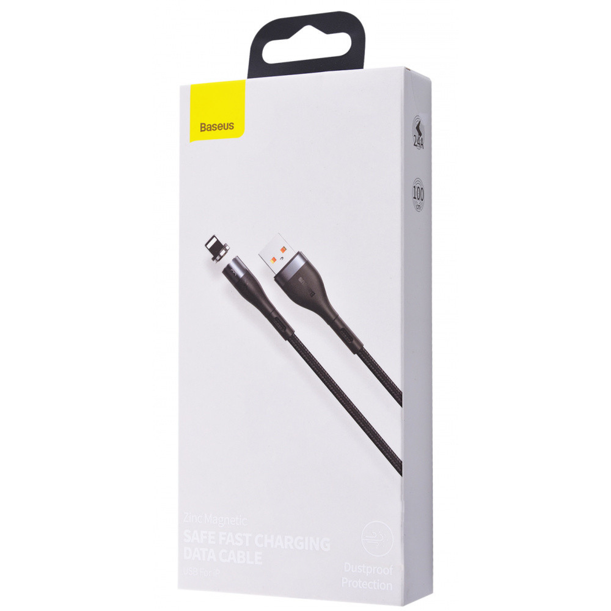 Кабель Baseus Zinc Magnetic Safe Fast Lightning 2.4A 1m Green (CALXC-K06)