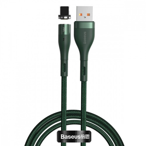 Кабель Baseus Zinc Magnetic Safe Fast Lightning 2.4A 1m Green (CALXC-K06)