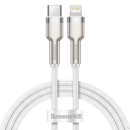 Кабель Baseus Cafule Metal Type-C to Lightning PD 20W 1m White (CATJK-A02)