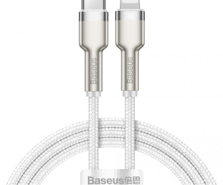 Кабель Baseus Cafule Metal Type-C to Lightning PD 20W 1m White (CATJK-A02)