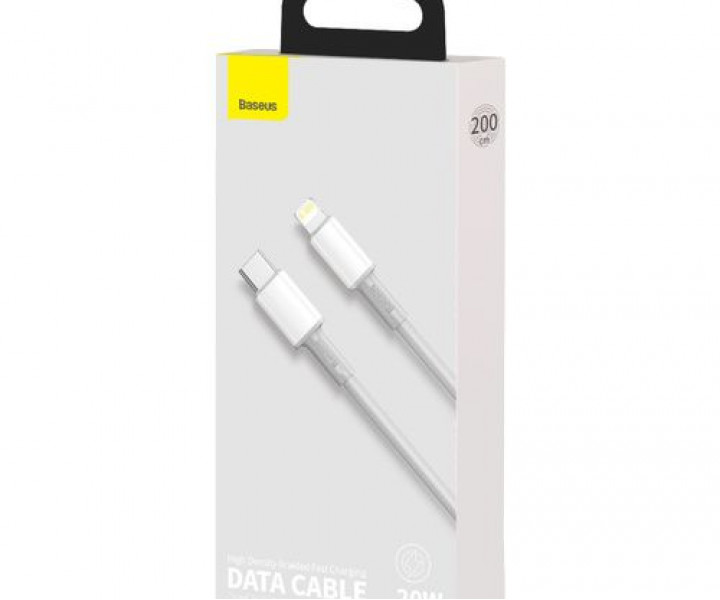 Кабель Baseus Cafule Metal Type-C to Lightning PD 20W 1m White (CATJK-A02)