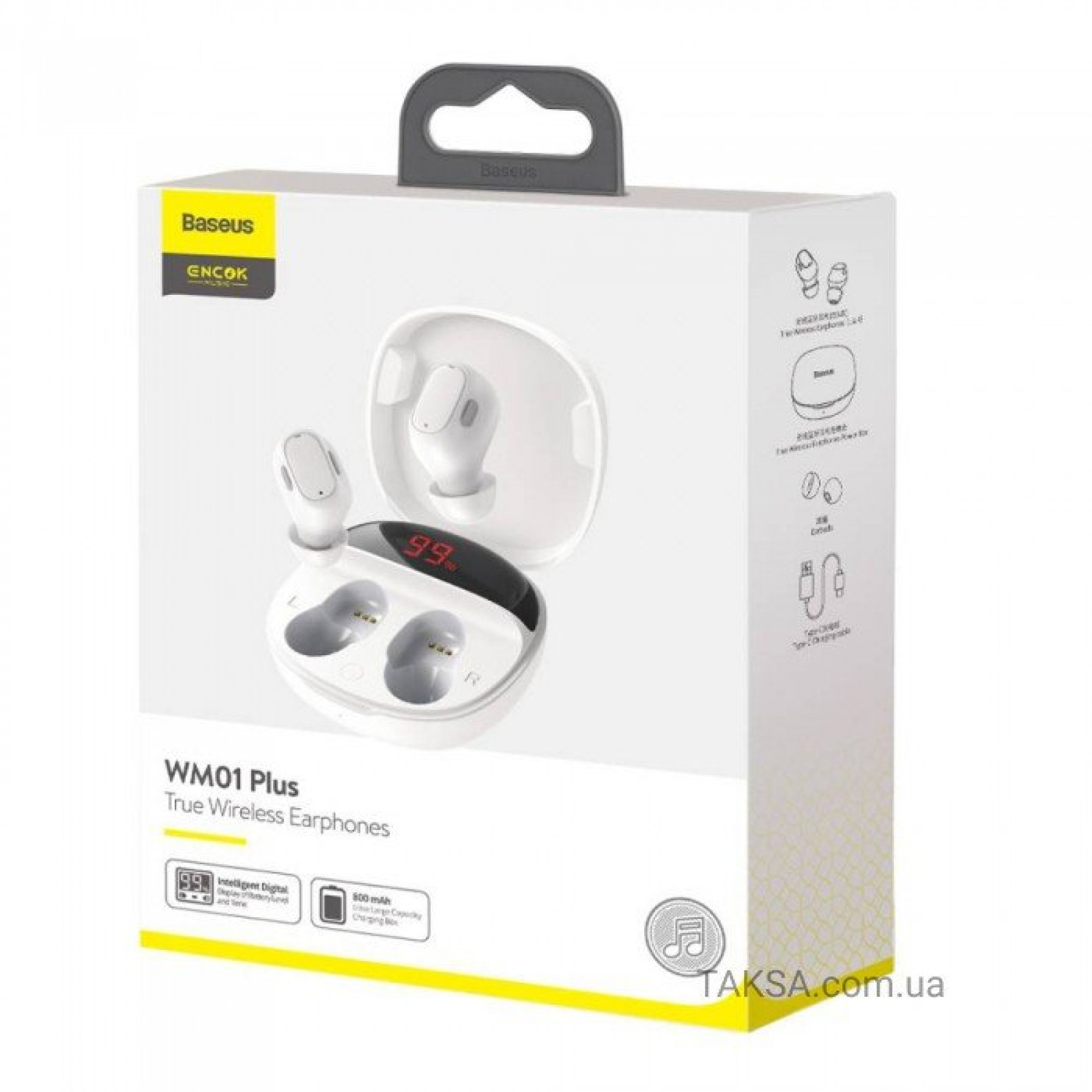 Наушники Baseus WM01 Plus TWS White (NGWM01P-02)