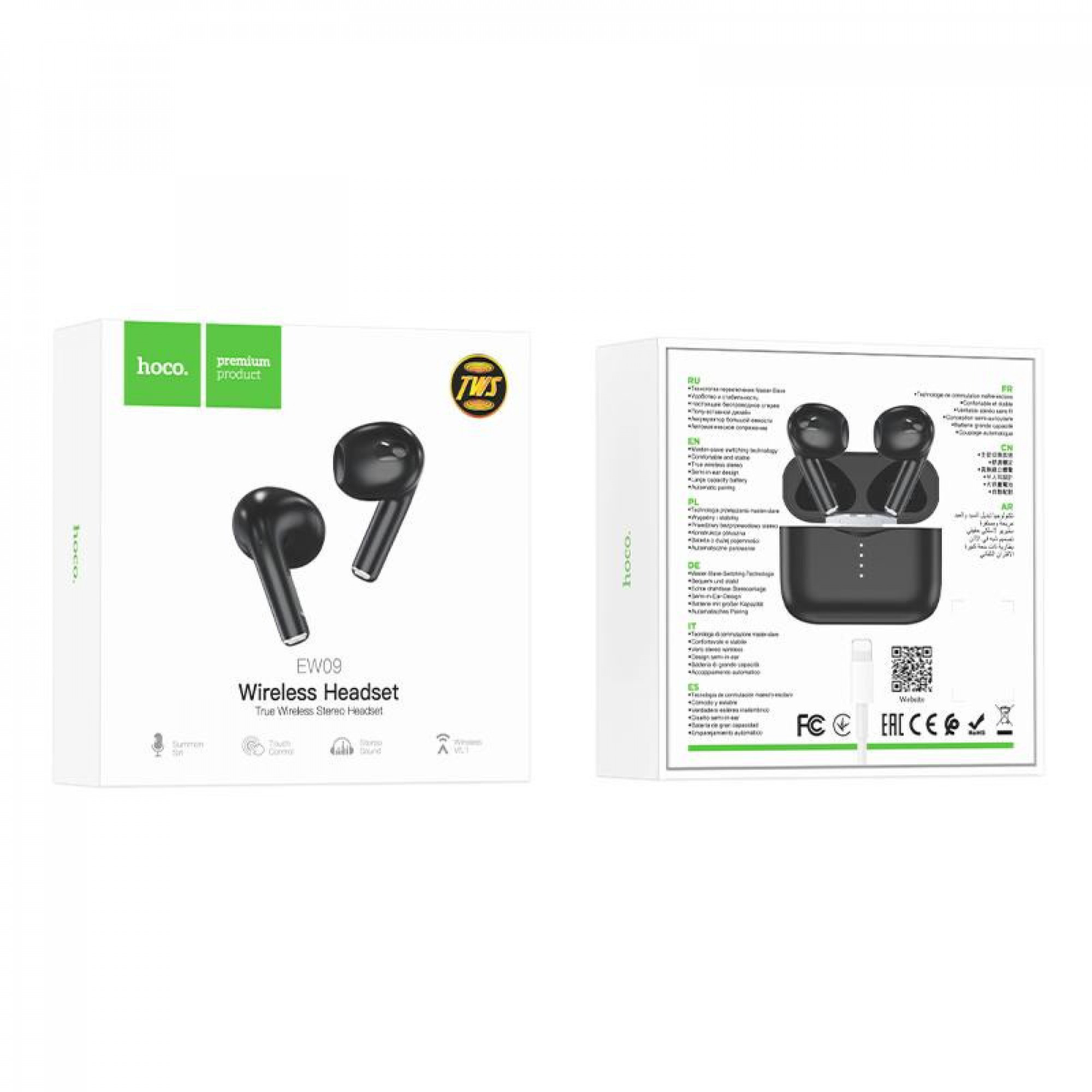 Навушники HOCO EW09 Soundman true wireless TWS Black