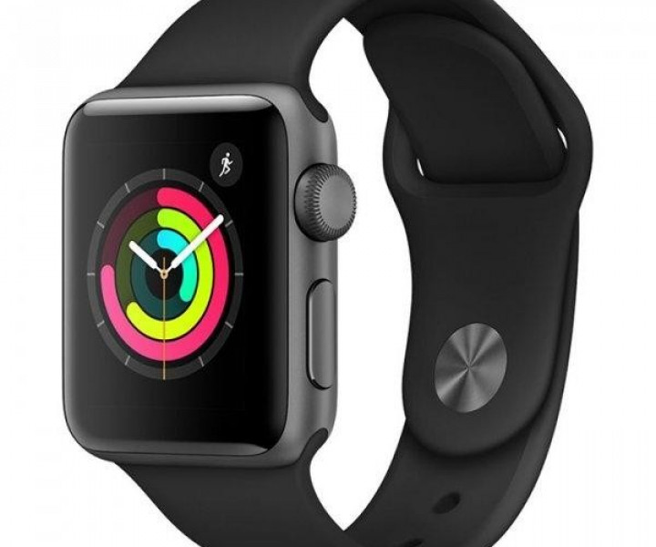 Apple Watch Series 3 GPS 42mm Space Grey Aluminium Case with Black Sport Band MTF32 бу