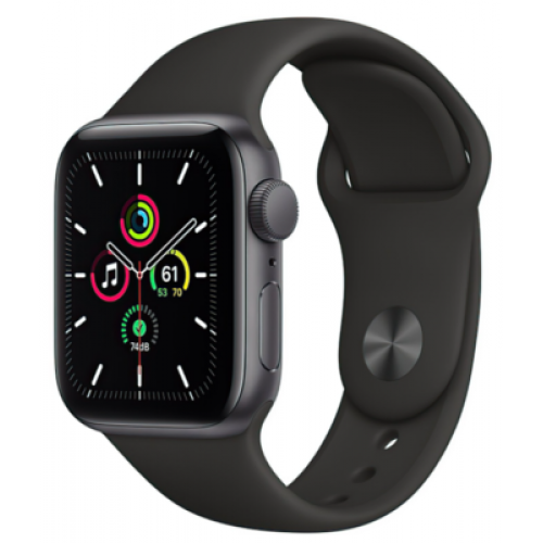 Apple Watch SE GPS 40mm Space Gray Aluminum Case w. Black Sport B. (MYDP2) 