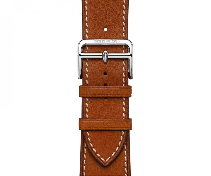 Apple Watch Hermes Series 6 44mm Silver Stainless Still with Attelage Single Tour Brown (MG3G3)
