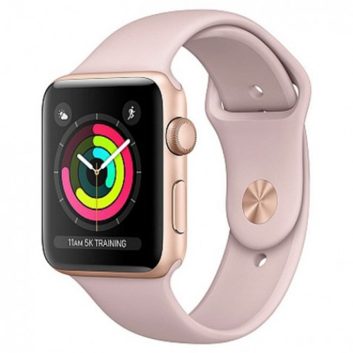 Apple Watch Series 3 GPS 38mm Gold Aluminum w. Pink Sand Sport B. - Gold (MQKW2) б/у
