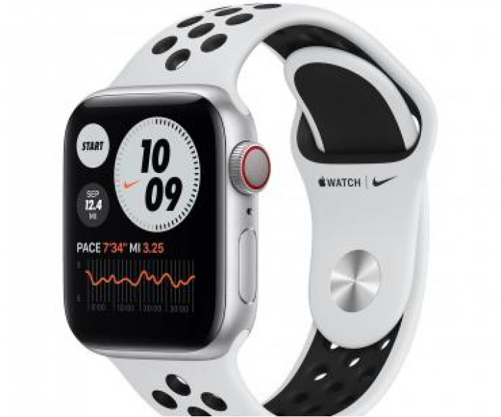Apple Watch Nike+ Series 6 GPS + LTE 40mm Silver Aluminium Pure Platinum/Black Nike (M06J3 / M07C3)