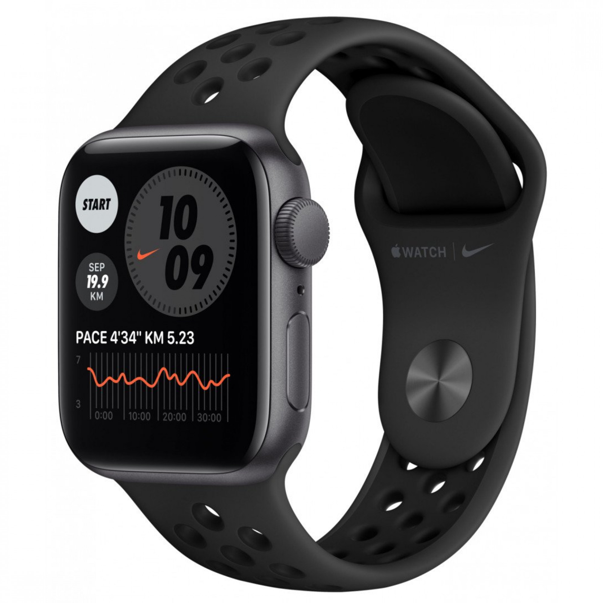 Apple Watch Nike SE GPS 40mm Space Gray Aluminum Case w. Anthracite/Black Nike Sport B. (MYYF2)