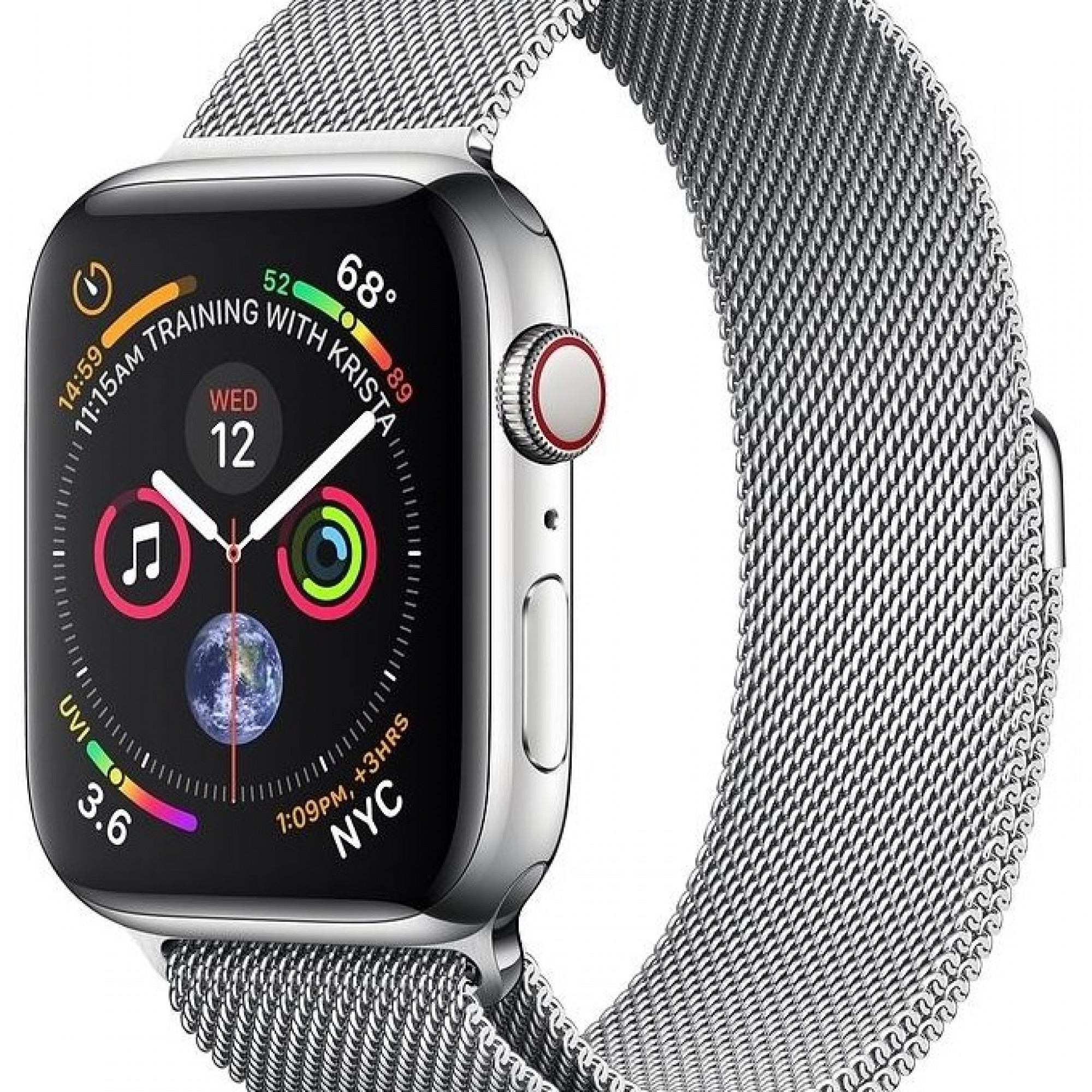 Apple Watch Series 4 44mm LTE Stainless Steel Casr Stainless Steel Milanese Loop(MTV42LL) б/у