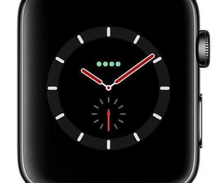 Apple Watch Series 3 42mm GPS + Cell Stainless Steel Space Black w.Black Sport Band (MR1V2) б/у