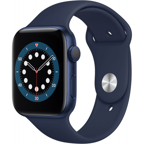 Apple Watch Series 6 GPS 44mm Blue Aluminum Case w. Deep Navy Sport B. (M00J3) б/у