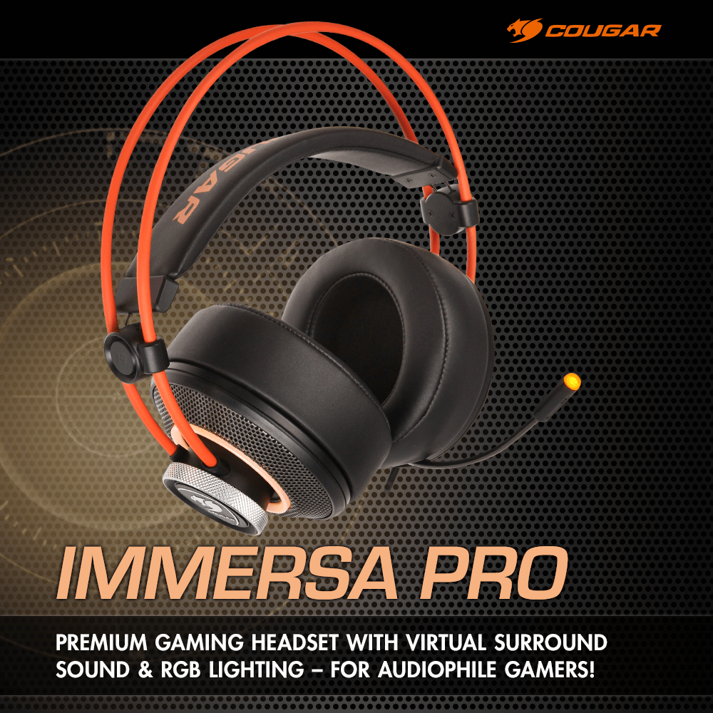 Наушники Cougar Immersa Pro RGB подсветка, 7.1 Virtual